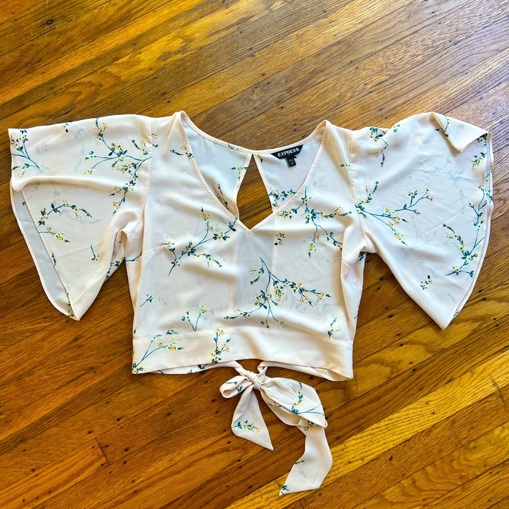 Express Pink Floral Small Blouse